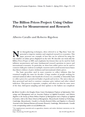 The Billion Prices Project paper cover