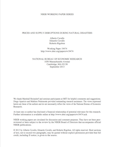 Natural disasters and prices research