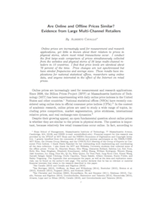 Online and offline prices research