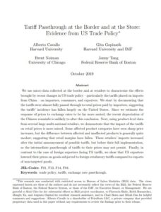 Tariff passthrough paper cover